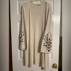 Women’s duster cardigan bell sleeve size medium